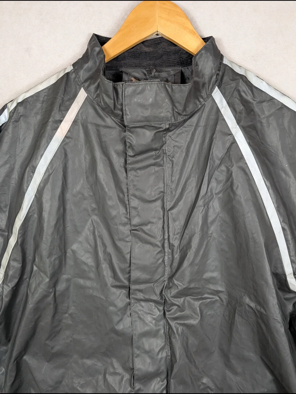 Harley Davidson Windbreaker PVC Reflective Full Zip Jacket Mens Size Medium